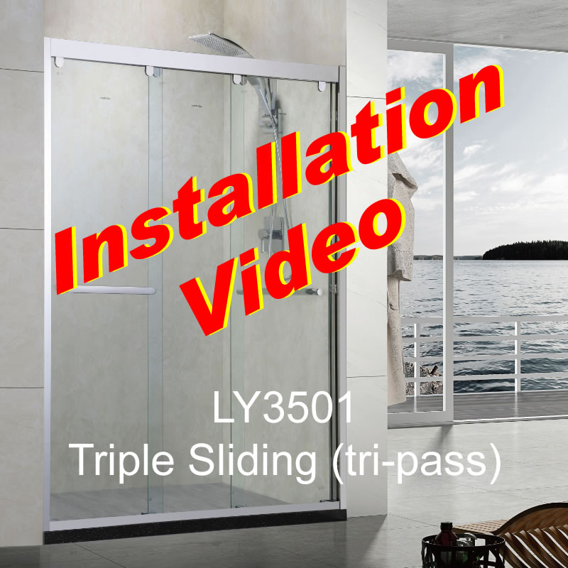 Triple Sliding (tri-pass) shower door LY3501(PC)